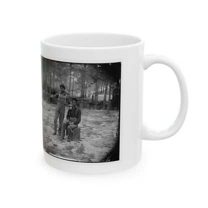 Petersburg, Va. Two Youthful Military Telegraph Operators At Headquarters (U.S. Civil War) White Coffee Mug