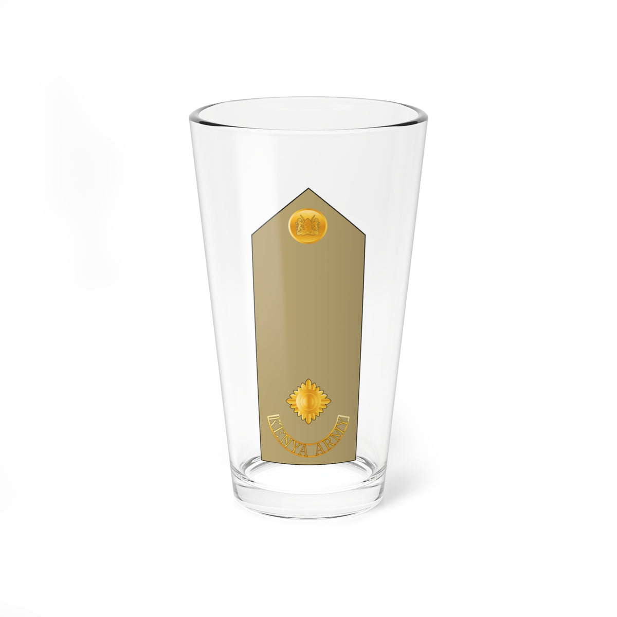 07. Kenyan Army 2LT (Kenya) (Military Rank) Pint Glass 16oz