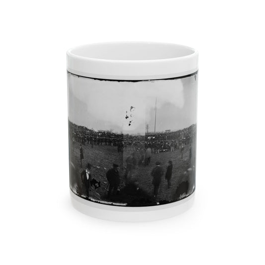 Dedication Ceremonies At The Soldiers' National Cemetery, Gettysburg, Pennsylvania(3) (U.S. Civil War) White Coffee Mug