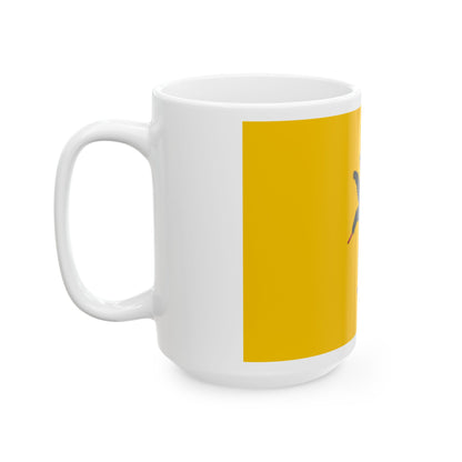 Flag of Yaroslavl Oblast Russia - White Coffee Mug