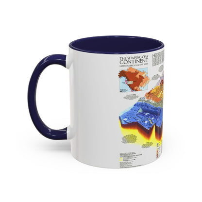 North America - The Shaping of a Continent (1985) (Map) Accent Coffee Mug