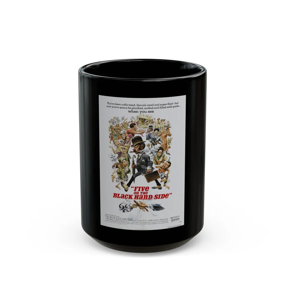 FIVE ON THE BLACK HAND SIDE 1973 Movie Poster - Black Coffee Mug-15oz-Go Mug Yourself