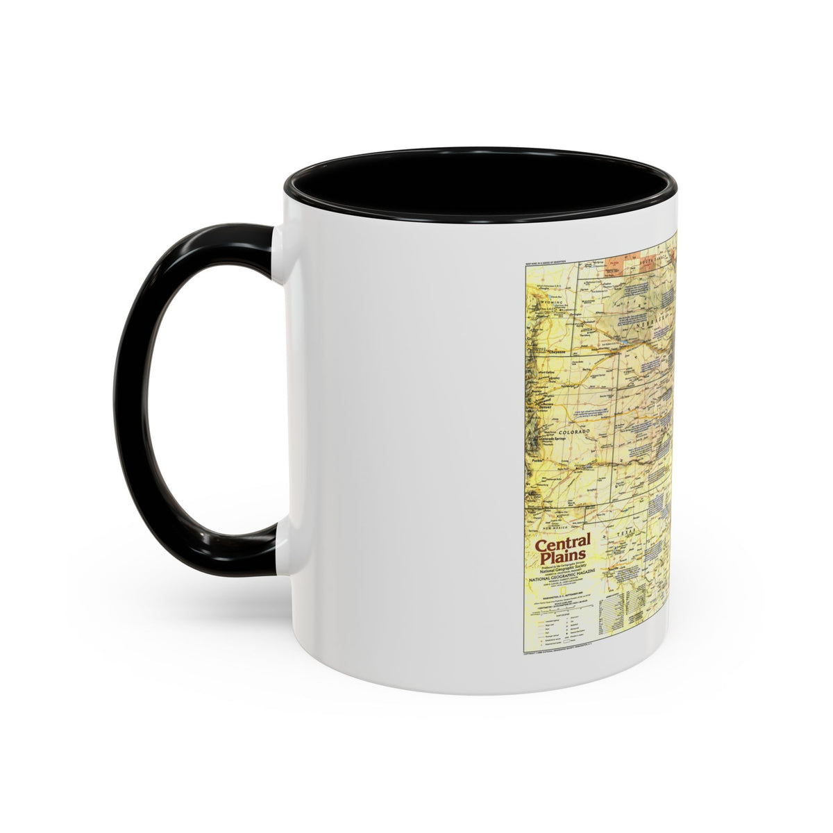 USA - Central Plains 1 (1985) (Map) Accent Coffee Mug