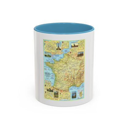 France - A Traveller's Map 1 (1971) (Map) Accent Coffee Mug