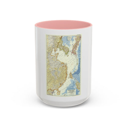 China Coast and Korea (1953) (Map) Accent Coffee Mug