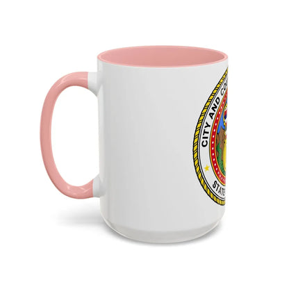 Seal of Honolulu Hawaii - Accent Coffee Mug-Go Mug Yourself