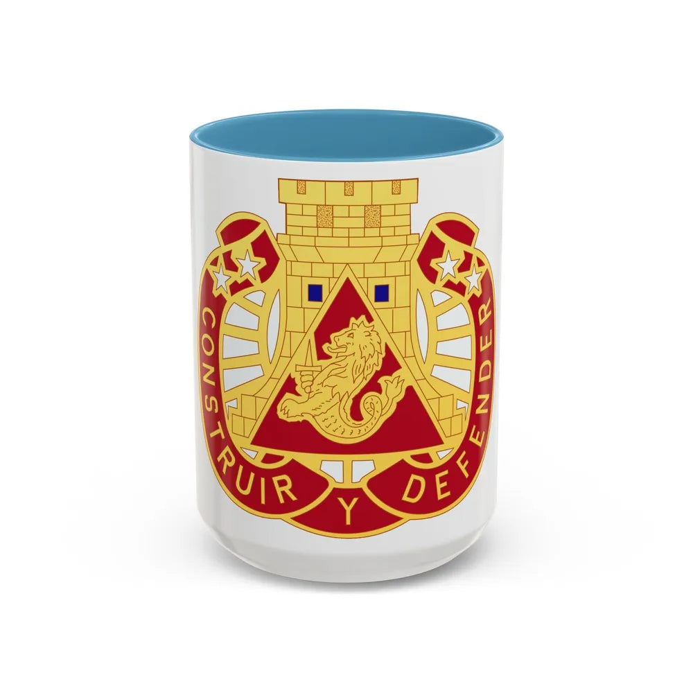 233 Engineer Group (U.S. Army) Accent Coffee Mug-15oz-Light Blue-Go Mug Yourself