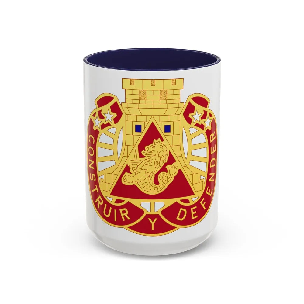 233 Engineer Group (U.S. Army) Accent Coffee Mug-15oz-Navy-Go Mug Yourself