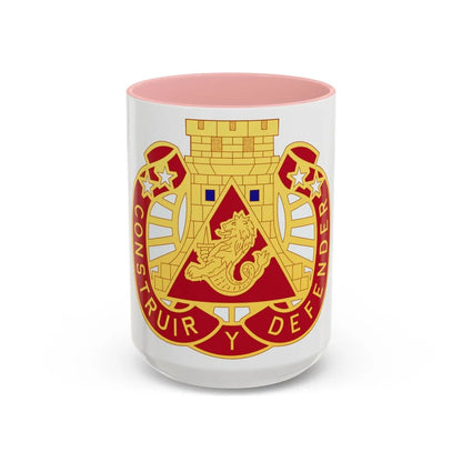 233 Engineer Group (U.S. Army) Accent Coffee Mug-15oz-Pink-Go Mug Yourself