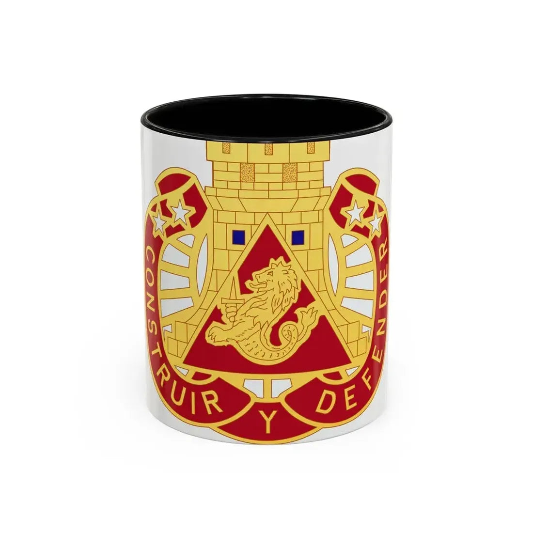 233 Engineer Group (U.S. Army) Accent Coffee Mug 11oz Black - Go Mug Yourself