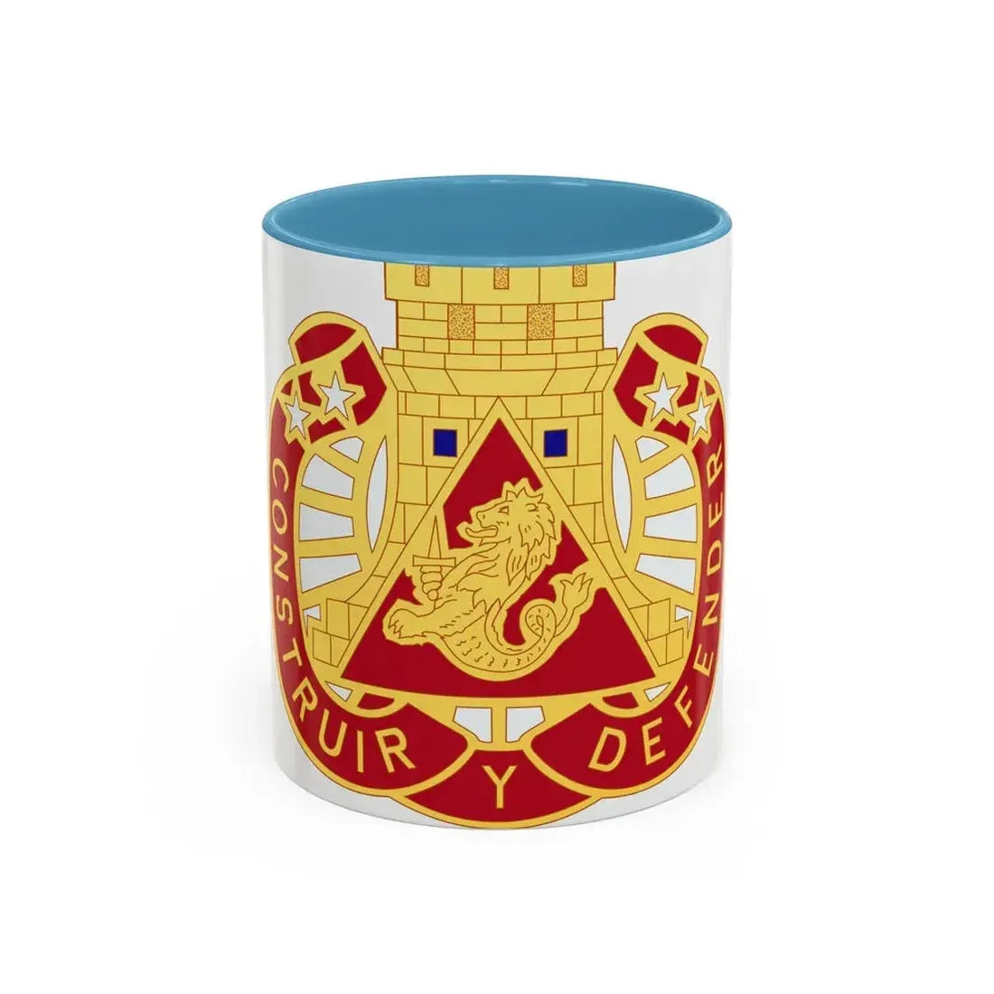 233 Engineer Group (U.S. Army) Accent Coffee Mug 11oz Light Blue - Go Mug Yourself