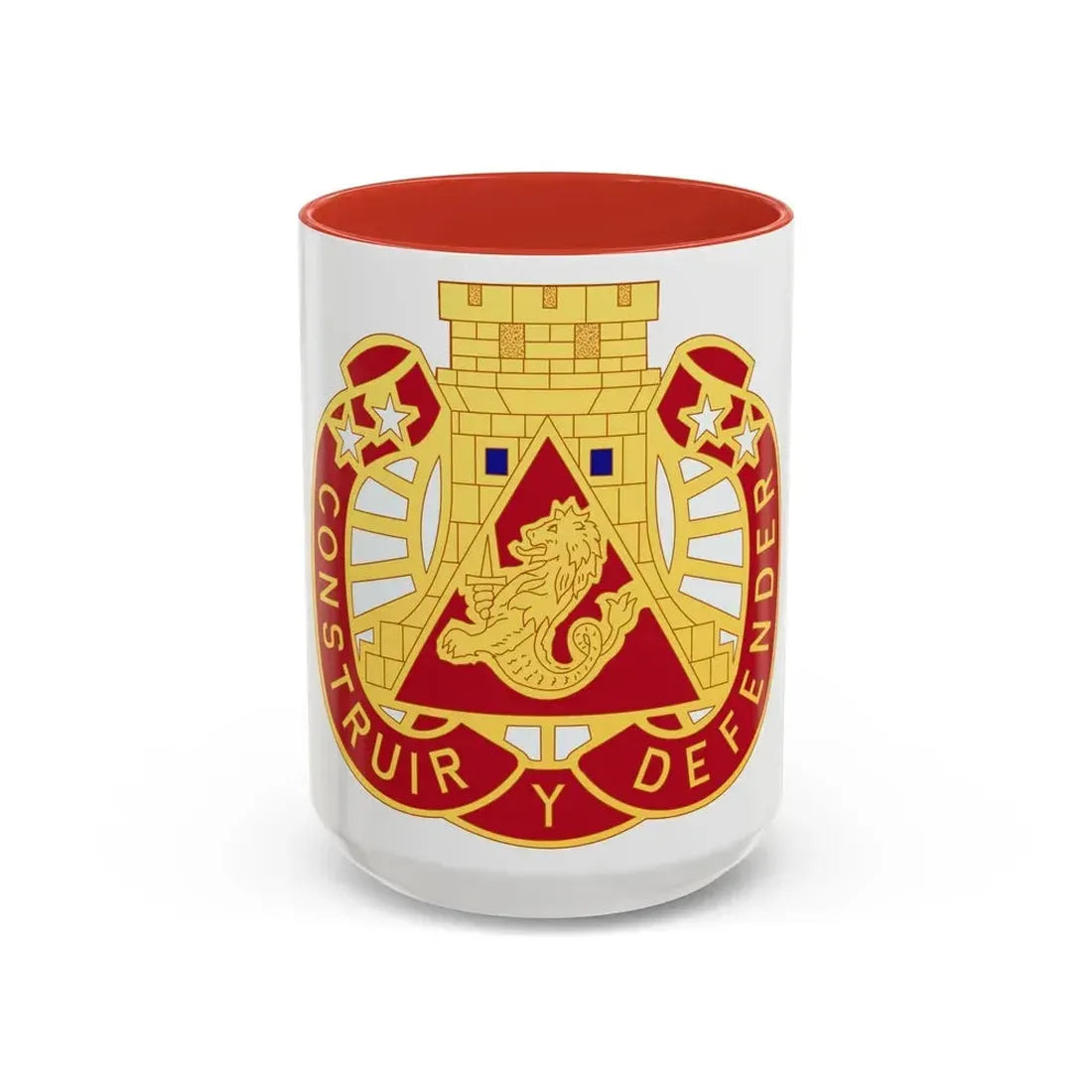 233 Engineer Group (U.S. Army) Accent Coffee Mug 15oz Red - Go Mug Yourself