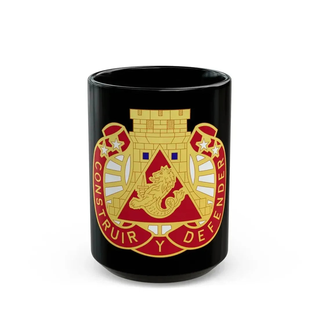 233 Engineer Group (U.S. Army) Black Coffee Mug 15oz - Go Mug Yourself