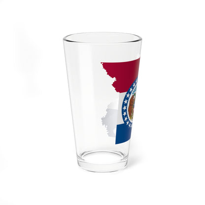 Flag-map of Missouri (United States) Pint Glass 16oz
