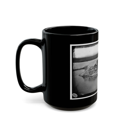Morris Island, South Carolina. Battery Hays. One 8-Inch Parrot Rifle, Dismounted. Breaching Battery Against Fort Sumter (U.S. Civil War) Black Coffee Mug