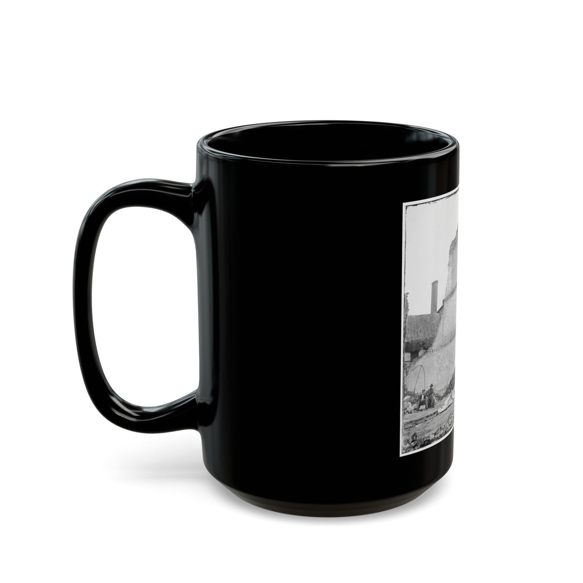Richmond, Va. Ruins Of The Exchange Bank (Main Street) With The Facade Nearly Intact (U.S. Civil War) Black Coffee Mug