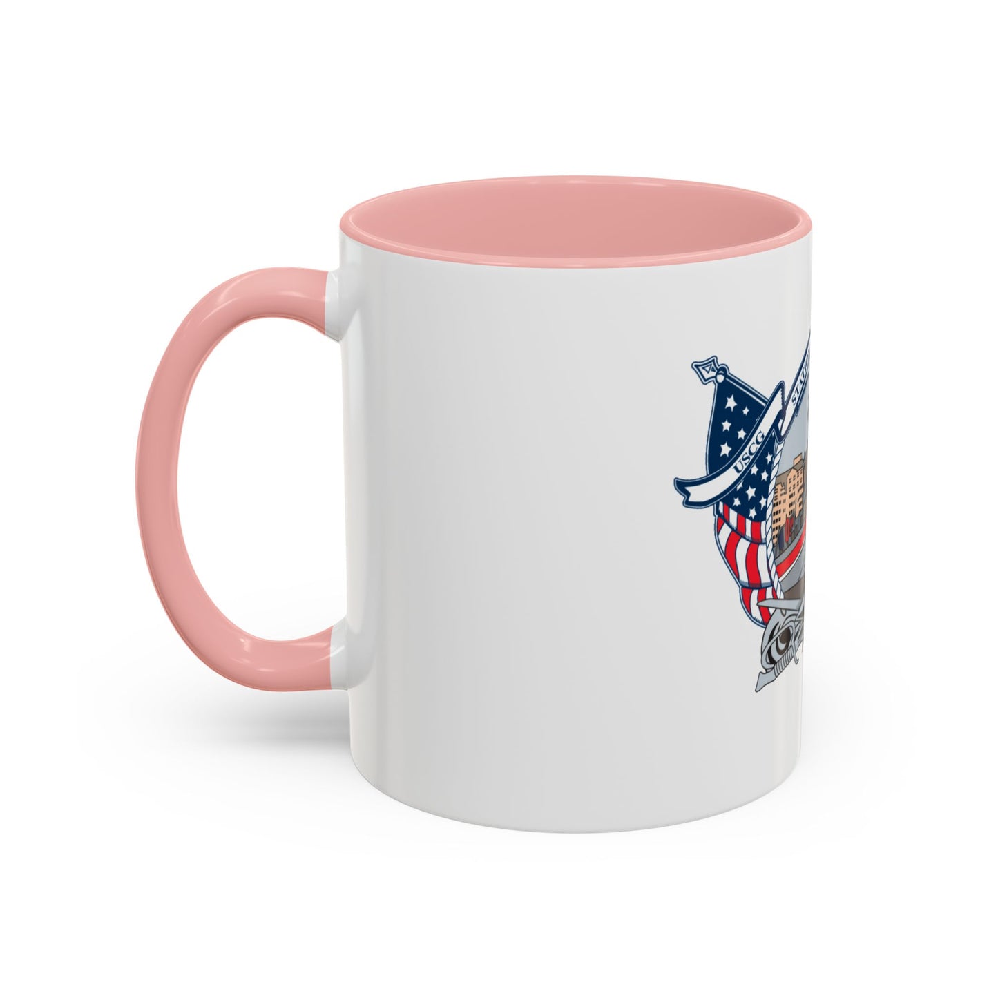 USCG Station Boston (U.S. Coast Guard) Accent Coffee Mug