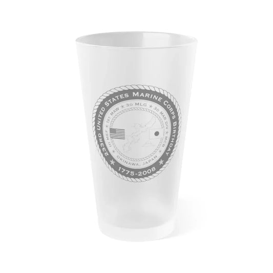 233rd USMC United States Marine Corps Birthday 1778 (USMC) Frosted Pint Glass 16oz Default Title - Go Mug Yourself
