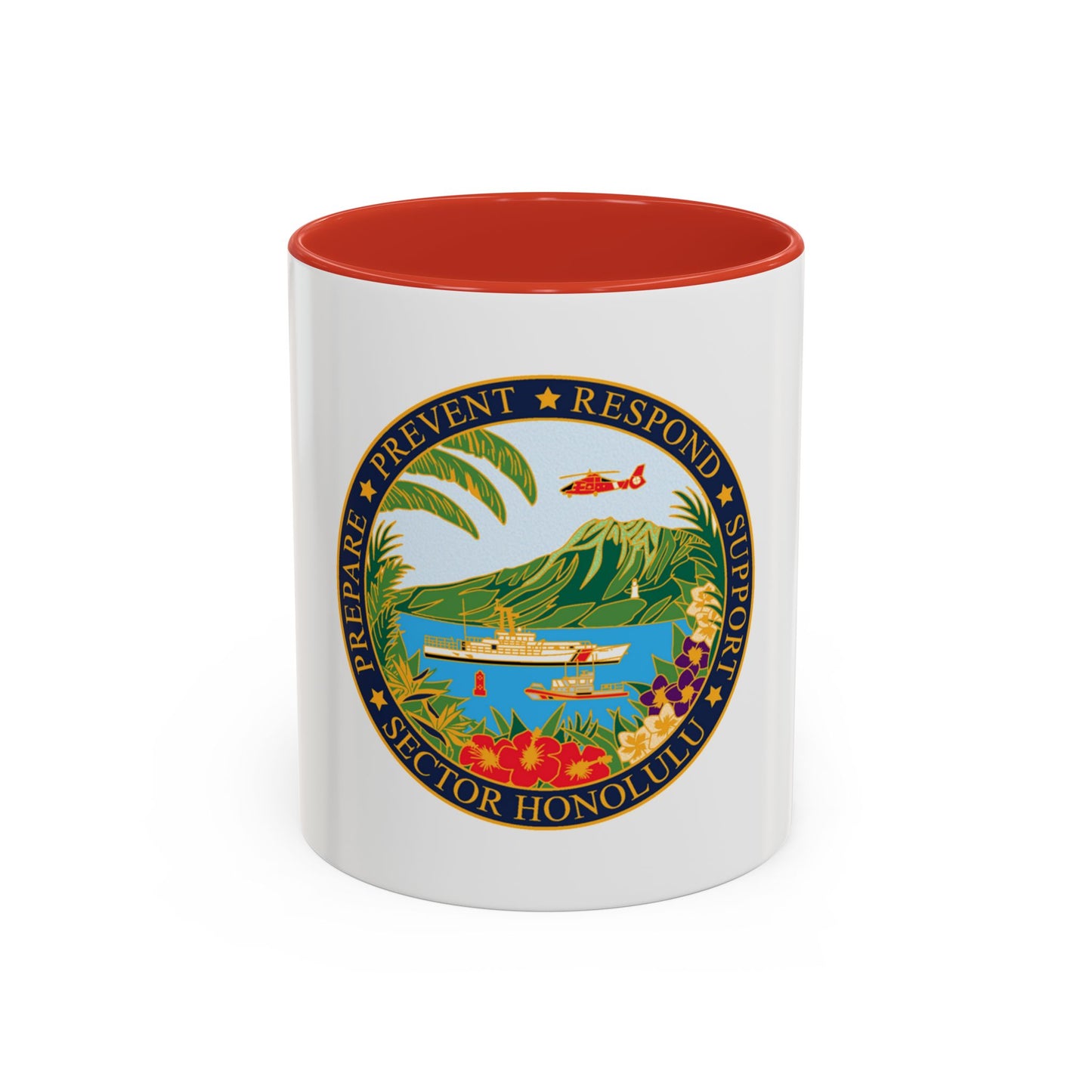 USCG Sector Honolulu (U.S. Coast Guard) Accent Coffee Mug