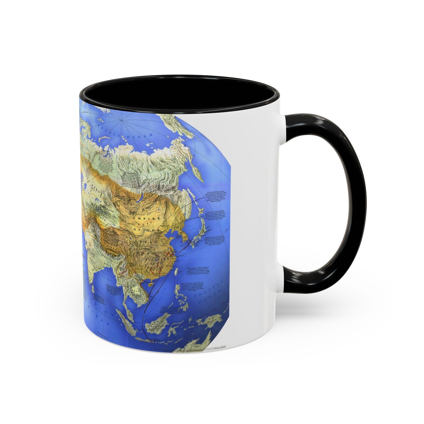 Mongol Khans and Their Legacy (1996) (Map) Accent Coffee Mug