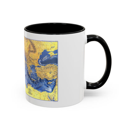 Mediterranean Seafloor (1982) (Map) Accent Coffee Mug