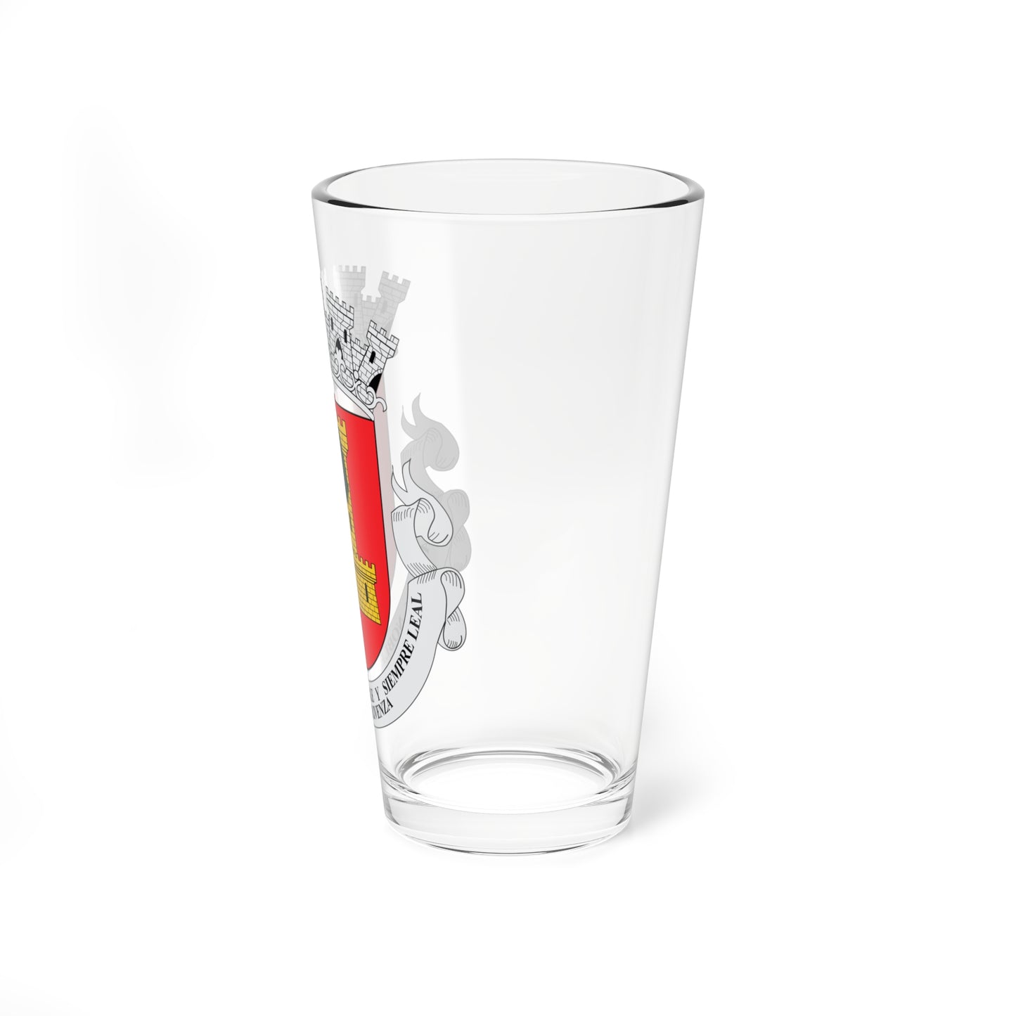 Escudo de Olivenza corona mural (Spain) (Coat of Arms) Pint Glass 16oz