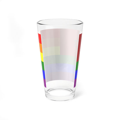 Morocco Rainbow Flag hexagram (Morocco) Pint Glass 16oz