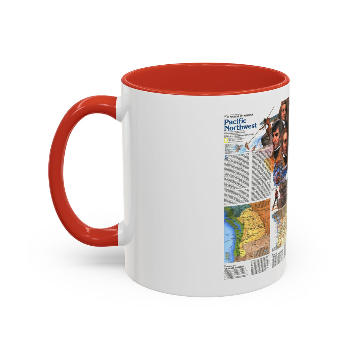 USA - Pacific Northwest 2 (1986) (Map) Accent Coffee Mug