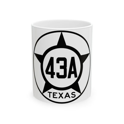 Old Texas 43A (Texas) (Road Sign) White Coffee Mug