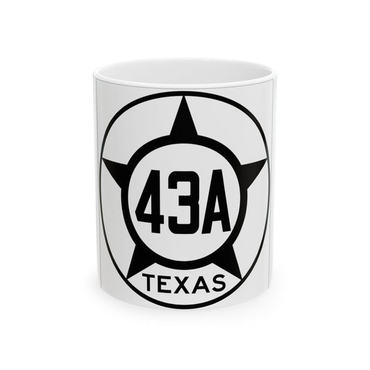 Old Texas 43A (Texas) (Road Sign) White Coffee Mug