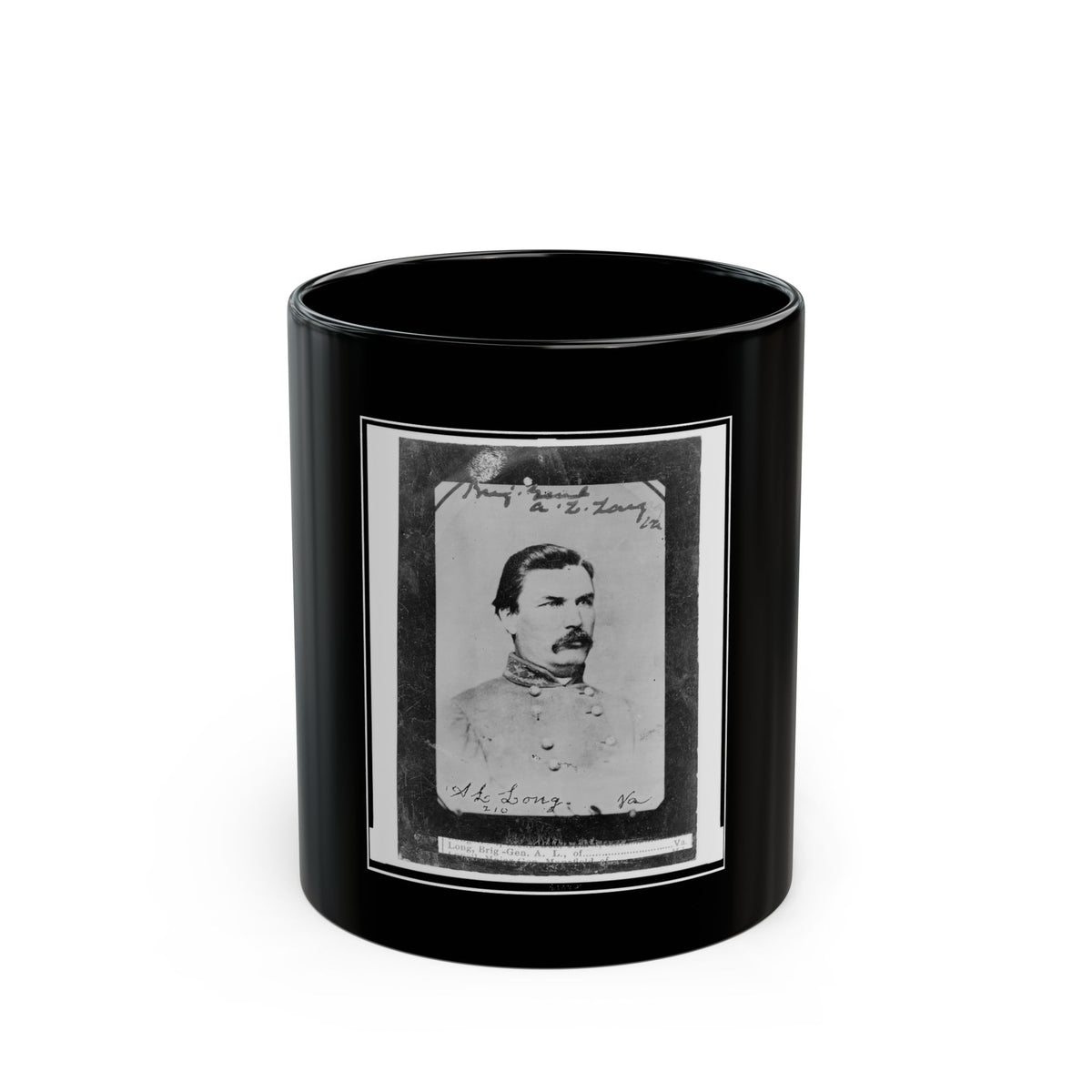 Brig.-Gen. A.L. Long, Va. (U.S. Civil War) Black Coffee Mug