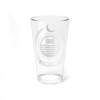 Emblem of West Pakistan green version (Pakistan) (Coat of Arms) Pint Glass 16oz