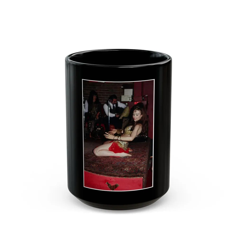 Francine York #54 (Vintage Female Icon) Black Coffee Mug-15oz-Go Mug Yourself