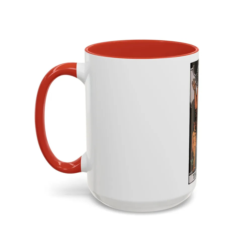 The Devil (Tarot Card) Accent Coffee Mug-Go Mug Yourself