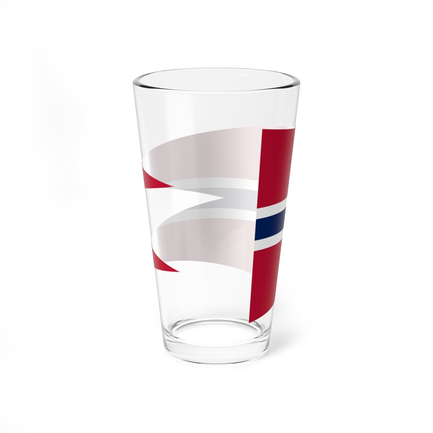 Rank Flag of a Norwegian Captain (Norway) Pint Glass 16oz