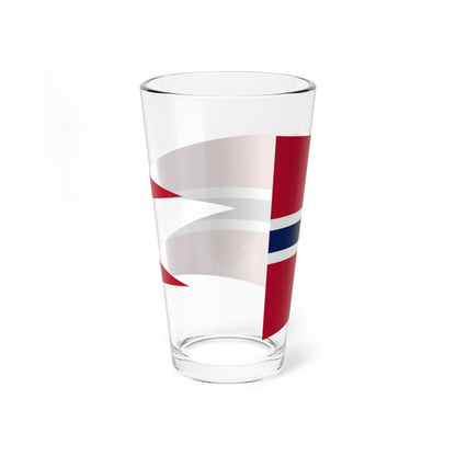 Rank Flag of a Norwegian Captain (Norway) Pint Glass 16oz