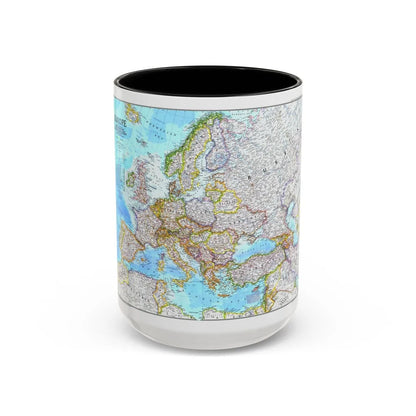 Europe (1992) (Map) Accent Coffee Mug-15oz-Black-Go Mug Yourself