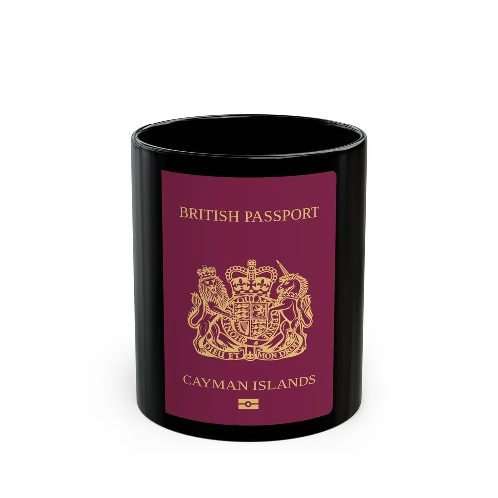 Cayman Islands Passport - Black Coffee Mug-11oz-Go Mug Yourself