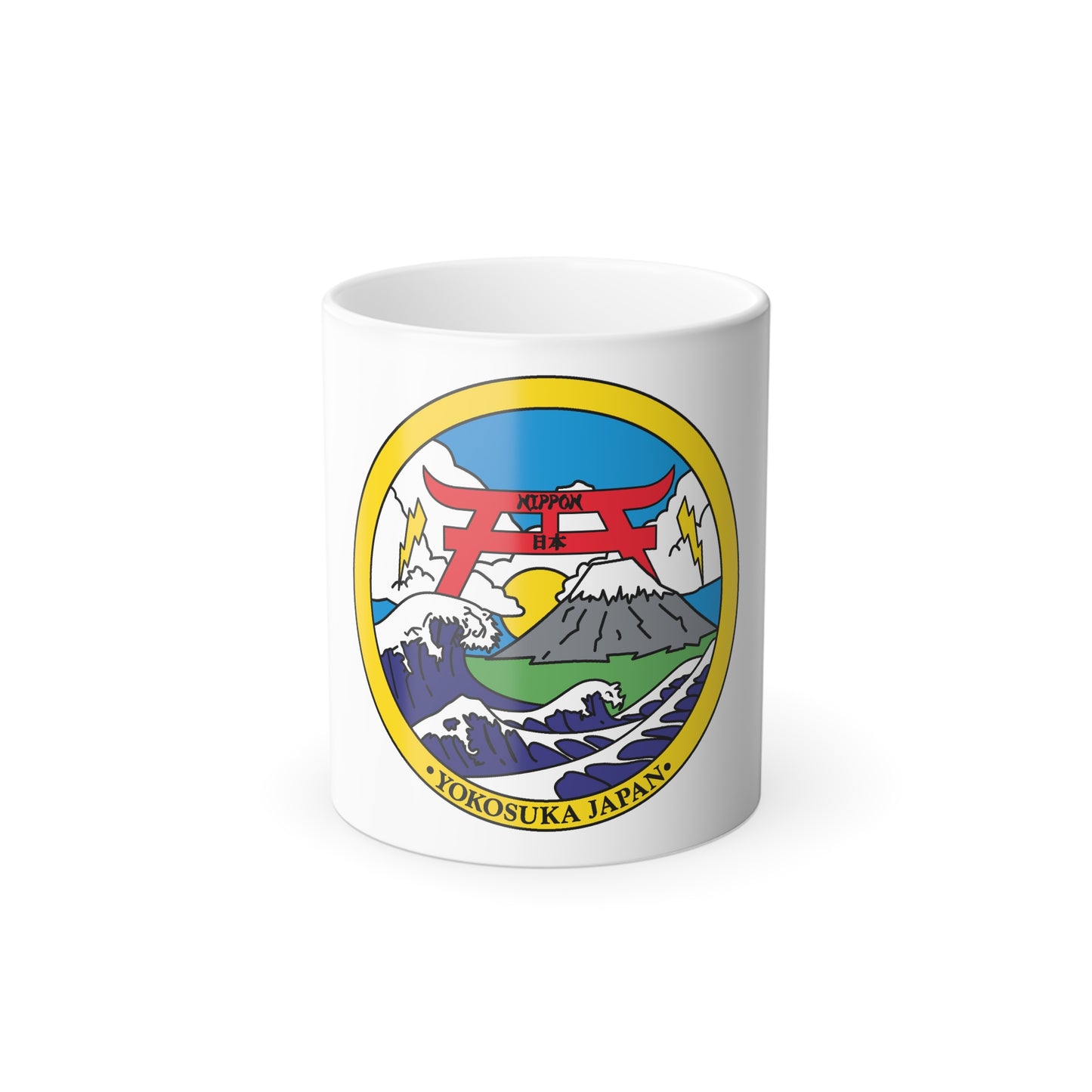 Yokosuka Japan NAVPACMETOFAC (U.S. Navy) Color Changing Mug 11oz