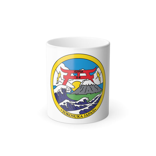 Yokosuka Japan NAVPACMETOFAC (U.S. Navy) Color Changing Mug 11oz