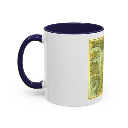 USA - Florida (1930) (Map) Accent Coffee Mug