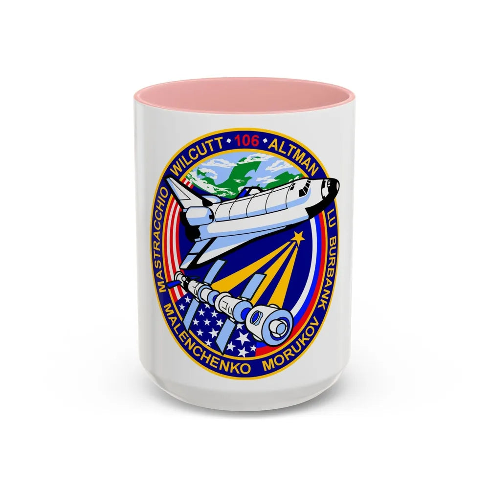 STS 106 (NASA) Accent Coffee Mug-15oz-Pink-Go Mug Yourself