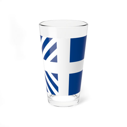 Naval rank flag of the Minister of Defence of Greece (Greece) Pint Glass 16oz