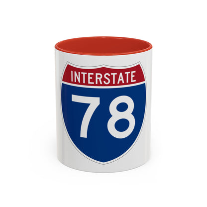 Interstate 78 (U.S. Highways) Accent Coffee Mug