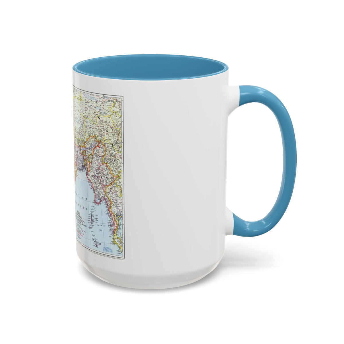 India and Burma (1946) (Map) Accent Coffee Mug