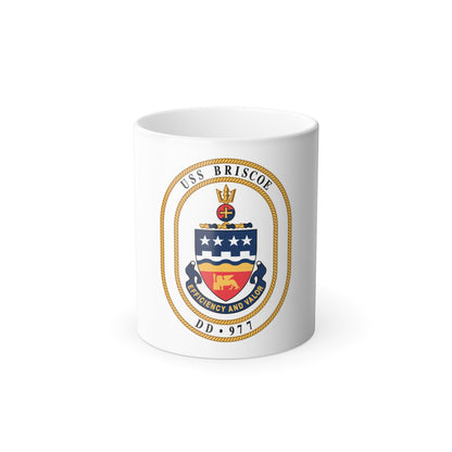 USS Briscoe DD 977 (U.S. Navy) Color Changing Mug 11oz