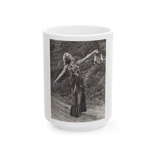 Diane McBain #27 (Vintage Female Icon) White Coffee Mug-15oz-Go Mug Yourself