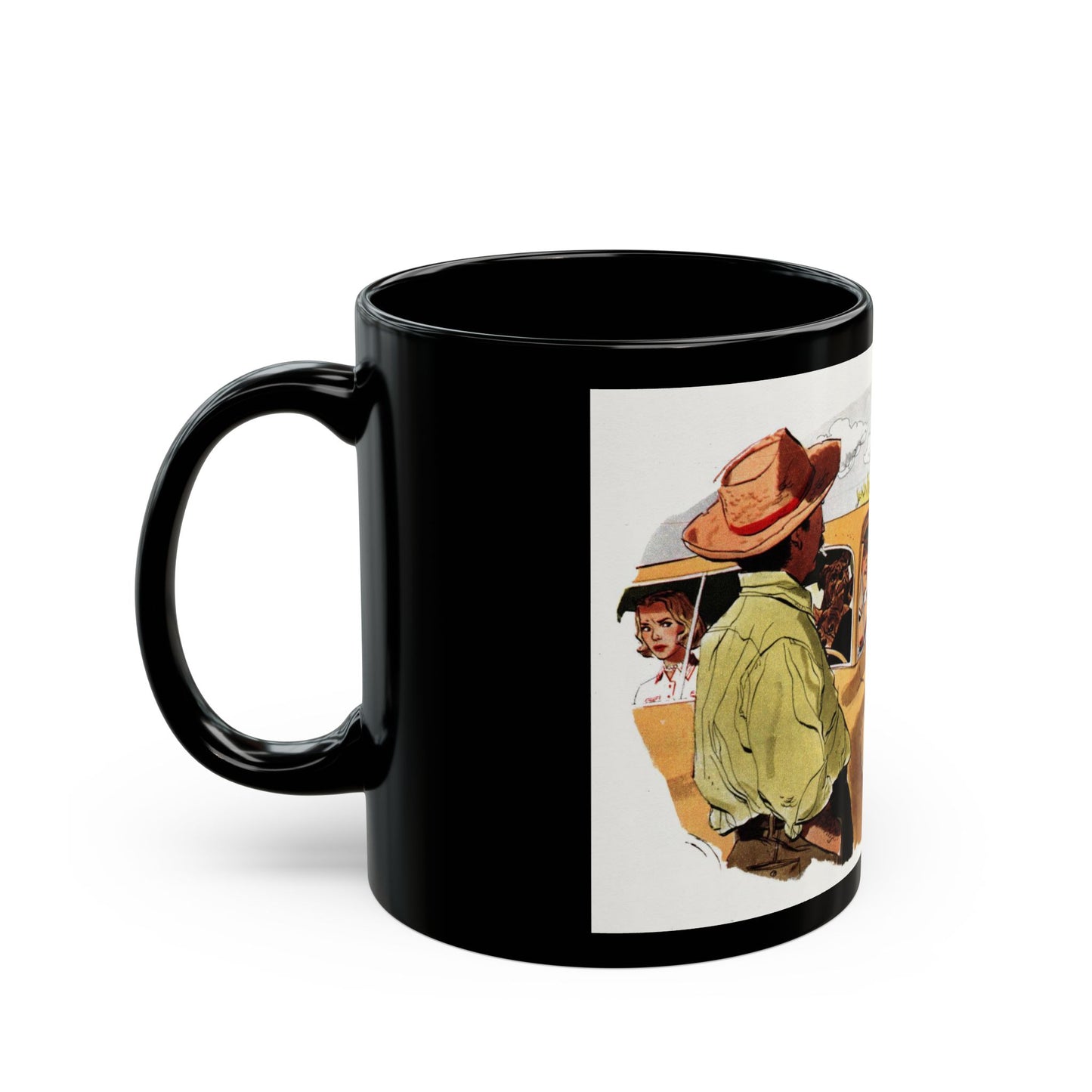 Born to Pick Cotton, Collier's, September 27, 1952 - Black Coffee Mug-Go Mug Yourself