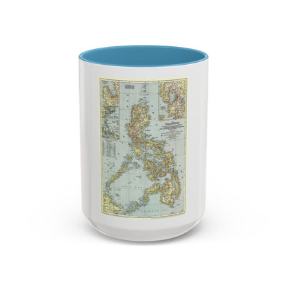 Philippines, The (1945) (Map) Accent Coffee Mug