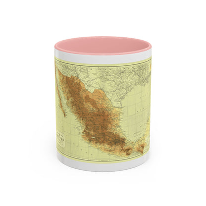 Central America & Mexico (1911) (Map) Accent Coffee Mug